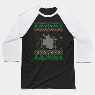 Drums Ugly Christmas Sweater Baseball T-Shirt